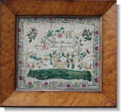 WILLIAM CHAMBERS BIRTH SAMPLER 1829