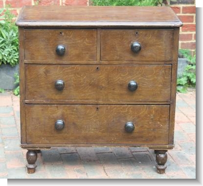 SMALL PAINTED PINE CHEST of DRAWS
