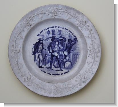 UNCLE TOM WHIPPED TO DEATH, childs Plate